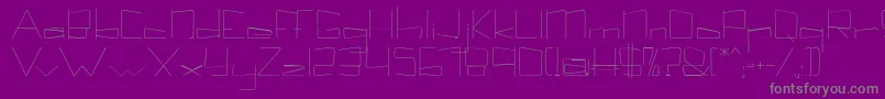 Kuppelkuppel Font – Gray Fonts on Purple Background