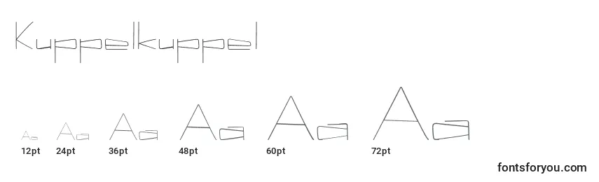Размеры шрифта Kuppelkuppel