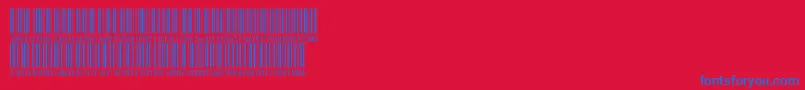 Czcionka V300004 – niebieskie czcionki na czerwonym tle