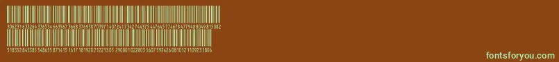 Czcionka V300004 – zielone czcionki na brązowym tle