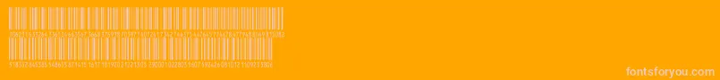 V300004-fontti – vaaleanpunaiset fontit oranssilla taustalla
