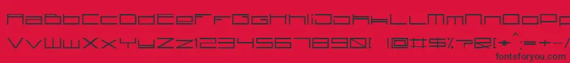 Technoid Font – Black Fonts on Red Background