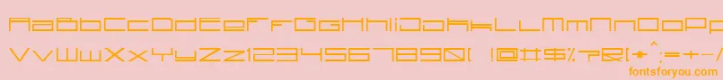 fuente Technoid – Fuentes Naranjas Sobre Fondo Rosa