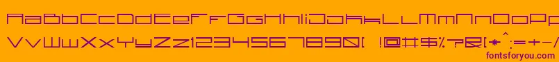 fuente Technoid – Fuentes Moradas Sobre Fondo Naranja