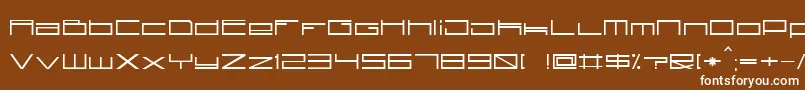 Шрифт Technoid – белые шрифты на коричневом фоне