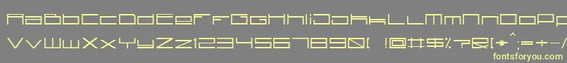 Technoid Font – Yellow Fonts on Gray Background