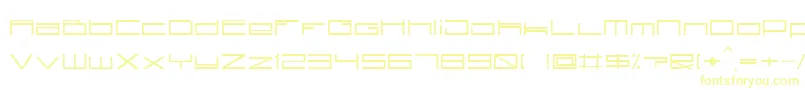 Technoid Font – Yellow Fonts on White Background