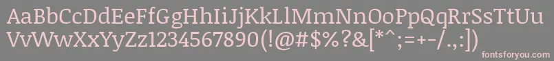 NoticiatextRegular Font – Pink Fonts on Gray Background