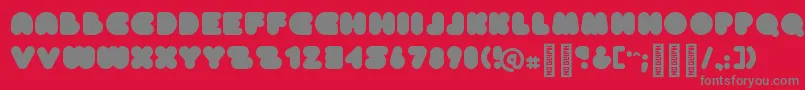CleanapeRegular Font – Gray Fonts on Red Background