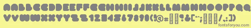 CleanapeRegular Font – Gray Fonts on Yellow Background