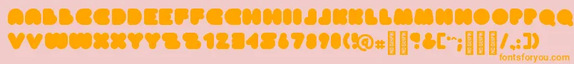 CleanapeRegular Font – Orange Fonts on Pink Background