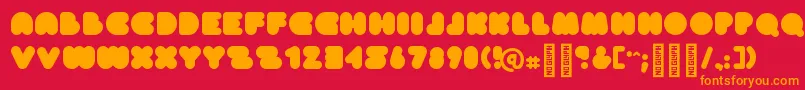 CleanapeRegular Font – Orange Fonts on Red Background