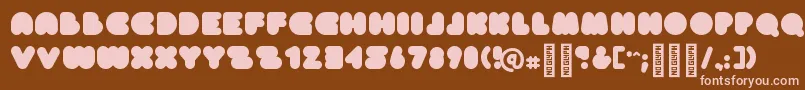 CleanapeRegular Font – Pink Fonts on Brown Background