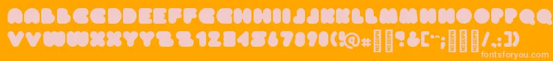 CleanapeRegular Font – Pink Fonts on Orange Background