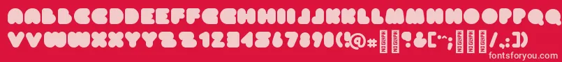 CleanapeRegular Font – Pink Fonts on Red Background