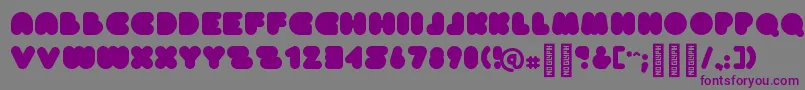 フォントCleanapeRegular – 紫色のフォント、灰色の背景