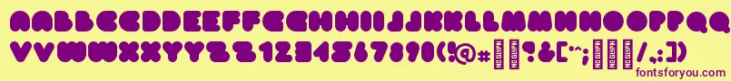 CleanapeRegular Font – Purple Fonts on Yellow Background