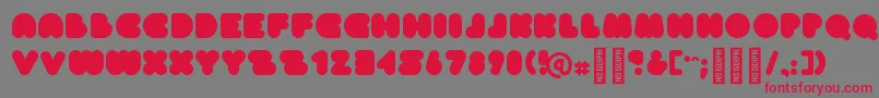 CleanapeRegular Font – Red Fonts on Gray Background