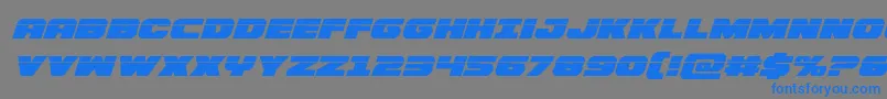 Bummerlaserital Font – Blue Fonts on Gray Background