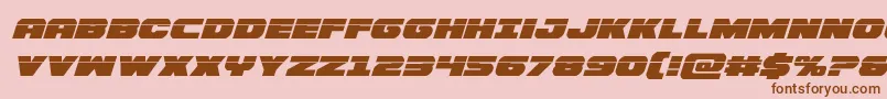 Bummerlaserital-Schriftart – Braune Schriften auf rosa Hintergrund