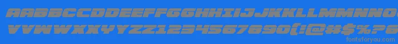 Bummerlaserital Font – Gray Fonts on Blue Background