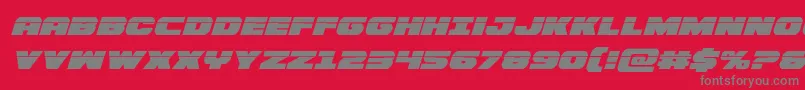 Bummerlaserital Font – Gray Fonts on Red Background