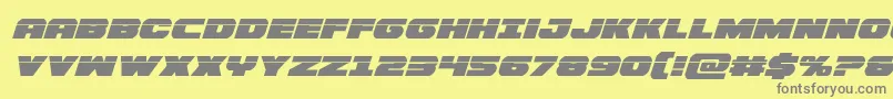 Bummerlaserital Font – Gray Fonts on Yellow Background