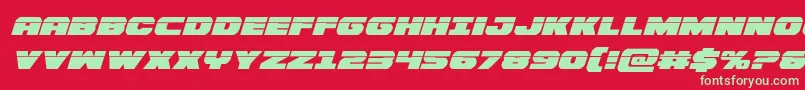Bummerlaserital Font – Green Fonts on Red Background