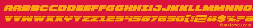 Bummerlaserital Font – Orange Fonts on Red Background