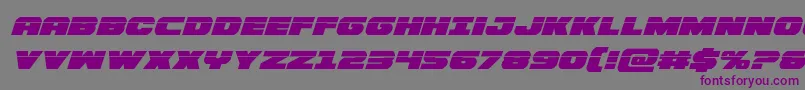 Bummerlaserital Font – Purple Fonts on Gray Background