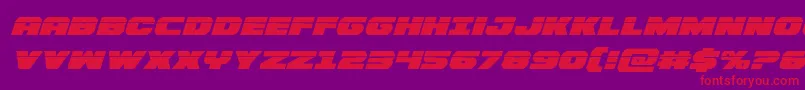 Bummerlaserital Font – Red Fonts on Purple Background