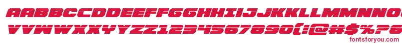 フォントBummerlaserital – 白い背景に赤い文字