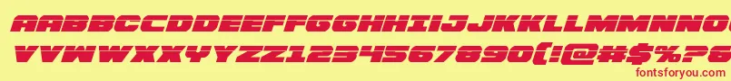 Bummerlaserital Font – Red Fonts on Yellow Background