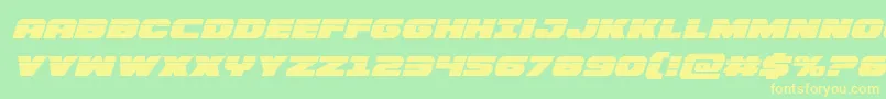 Bummerlaserital Font – Yellow Fonts on Green Background