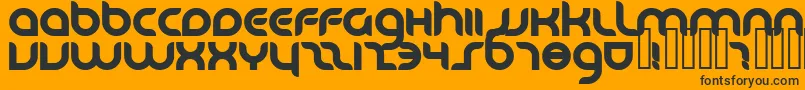 Danub Font – Black Fonts on Orange Background