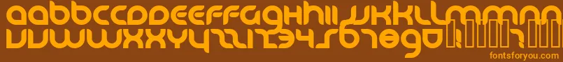 Danub Font – Orange Fonts on Brown Background
