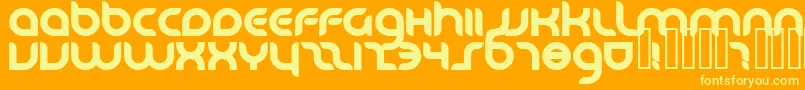 Danub Font – Yellow Fonts on Orange Background