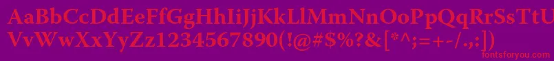 WarnockproBold Font – Red Fonts on Purple Background