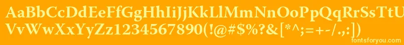 WarnockproBold Font – Yellow Fonts on Orange Background