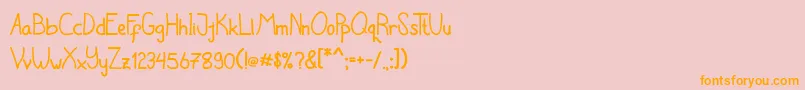 Latian Font – Orange Fonts on Pink Background