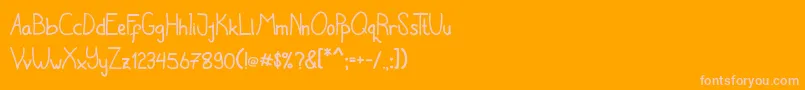 Latian Font – Pink Fonts on Orange Background