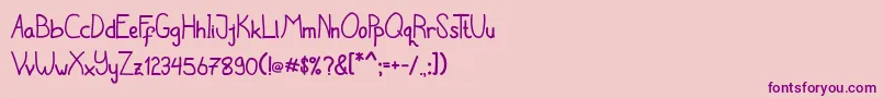 Latian Font – Purple Fonts on Pink Background