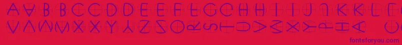 Xperimentypofswhite Font – Purple Fonts on Red Background