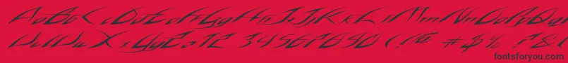 Rosebud Font – Black Fonts on Red Background