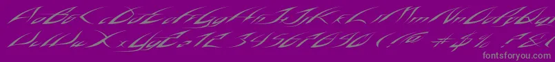 Rosebud-Schriftart – Graue Schriften auf violettem Hintergrund