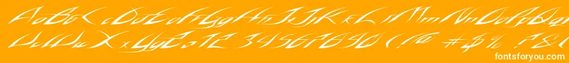 Rosebud Font – White Fonts on Orange Background