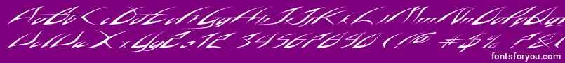 Rosebud Font – White Fonts on Purple Background