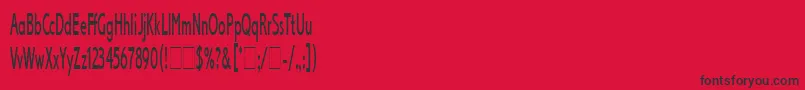 Fonte LexikosLetPlain.1.0 – fontes pretas em um fundo vermelho