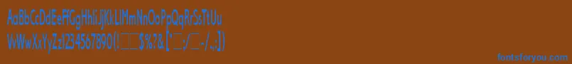 LexikosLetPlain.1.0 Font – Blue Fonts on Brown Background