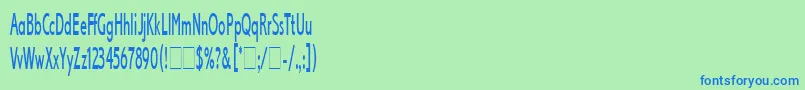 フォントLexikosLetPlain.1.0 – 青い文字は緑の背景です。